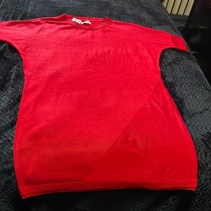 New……Red short sleeve sweater dress